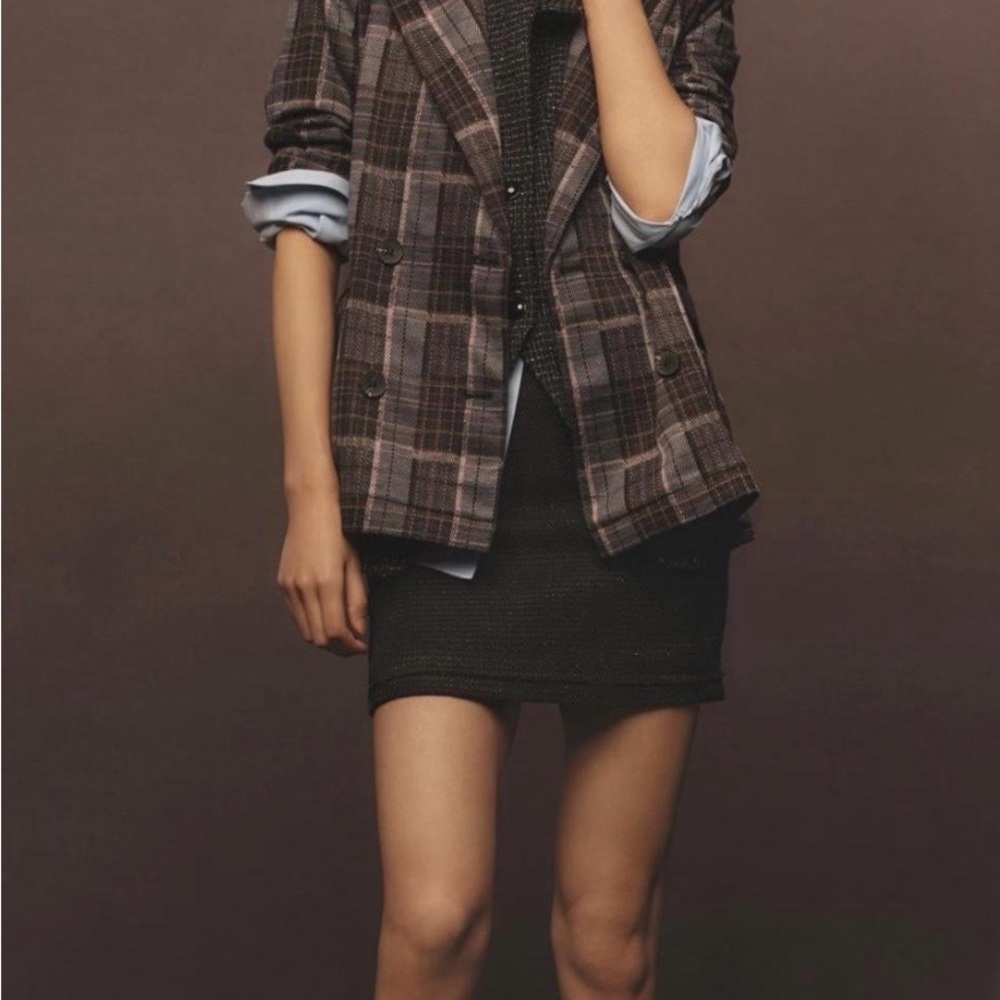 Avec Les Filles Checkered Blazer in Pink and Black